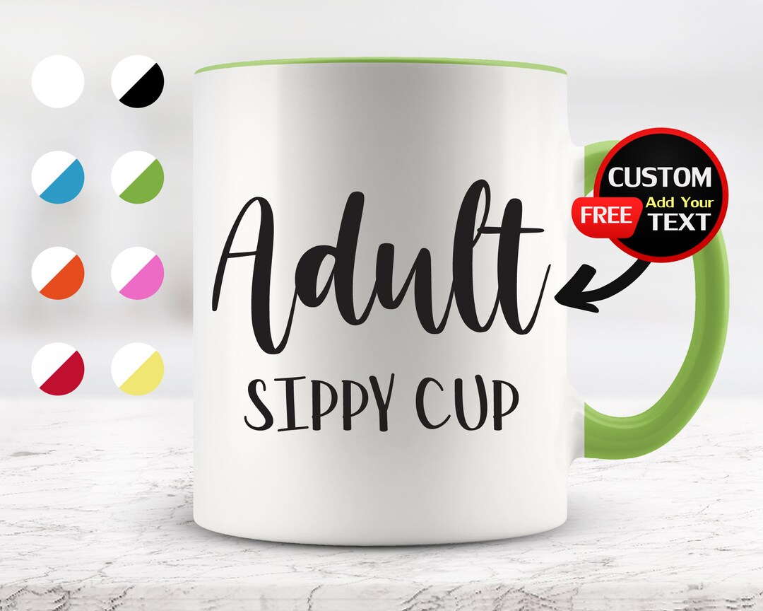 Adult sippy cupTravel mug with a handle – novelty wears