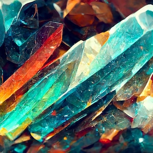 1,000 Piece Jigsaw Puzzle for Adults: abstract crystal colorful Pz 071