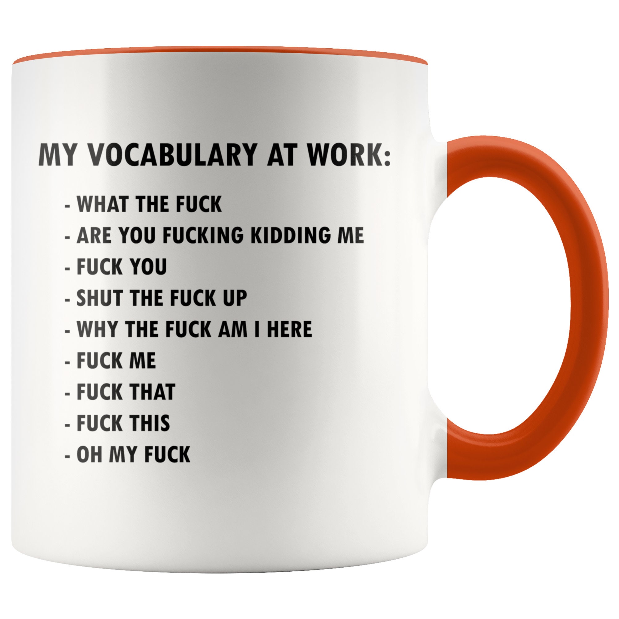 My Vocabulary At Work Mug Funny Mugs Friend Gifts Etsy