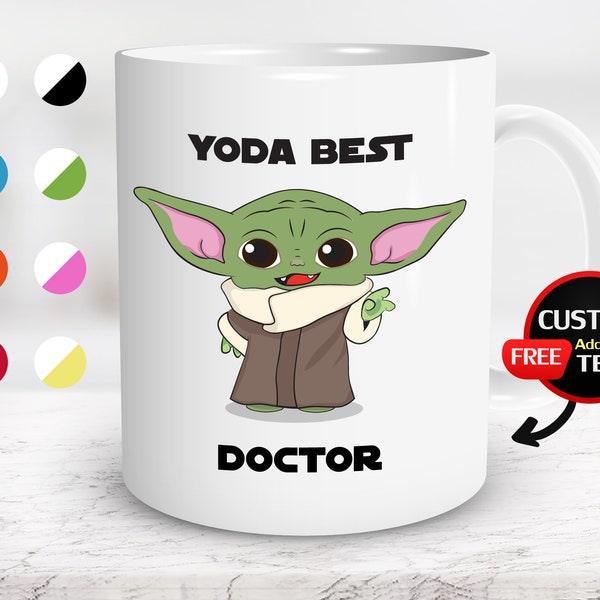 Yoda Best Doctor Tasse, Doktor Becher, Doktor Geschenk, Karriere Tasse, 225 g. Becher.