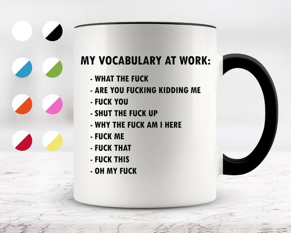Vocabulary At Work Mug-Rude Aide Mug-Funny Aide Mugs-Aide Mug-Colleague Mug,Aide Gift,Surprise Gift,Workmate Mug