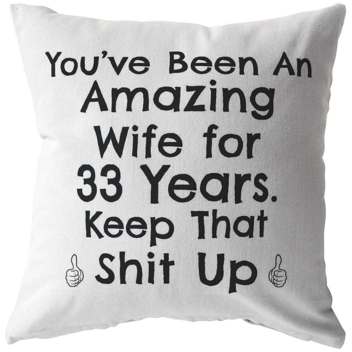 33 Year Anniversary 33rd Wedding Anniversary Pillow Etsy
