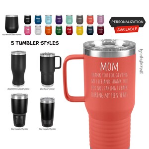 Mom Thank You For Giving Me Life and Thank You for Not Taking It Back During My Teen Years, Gifts for Mom from Daughter, Valentine's Gift