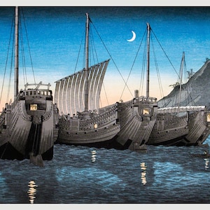 1,000 Piece Jigsaw Puzzle For Adults : Junks in Inatori Bay by Hiroaki Takahashi