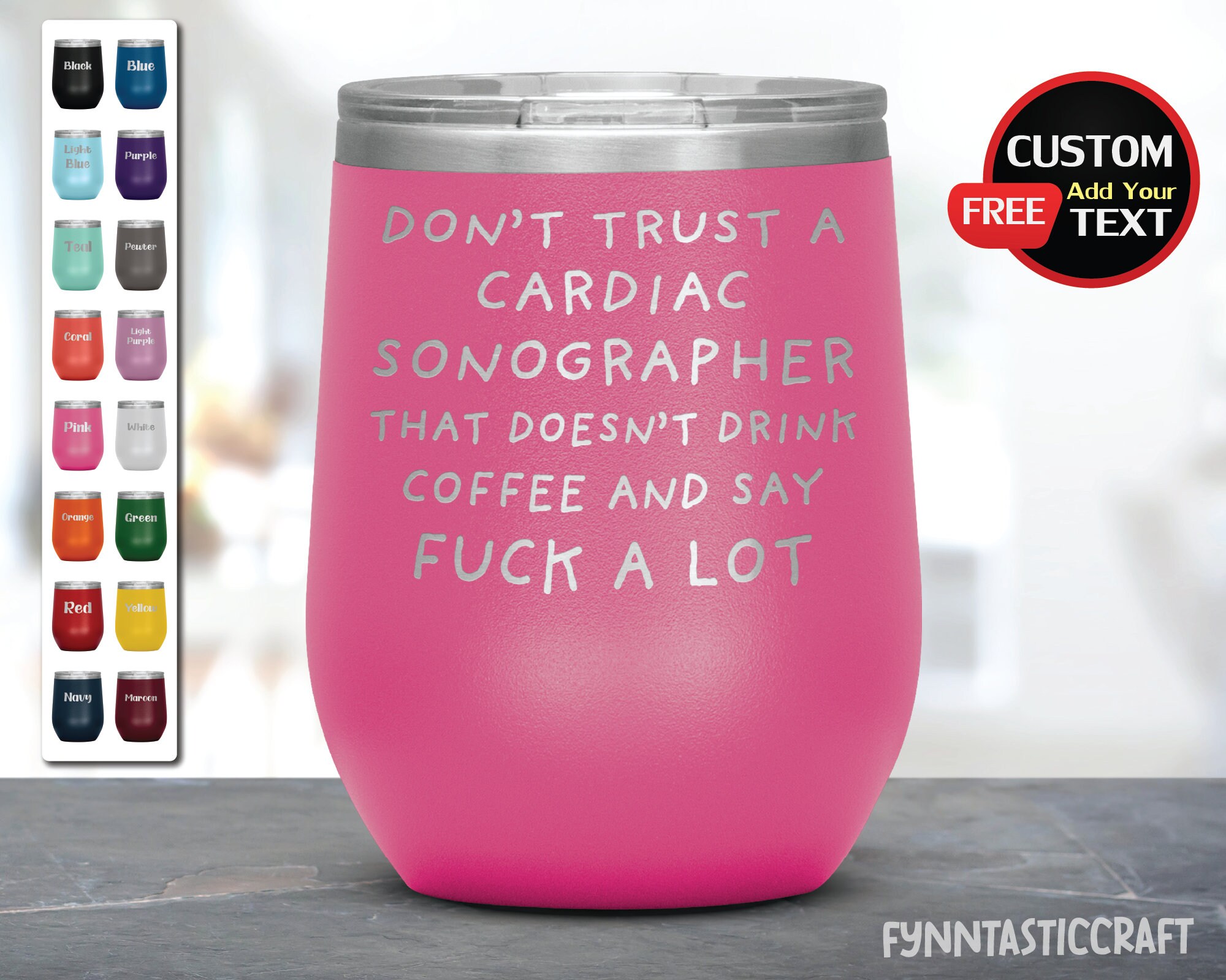 Don't Trust a Cardiac Sonographer That Doesn't Drink - Etsy