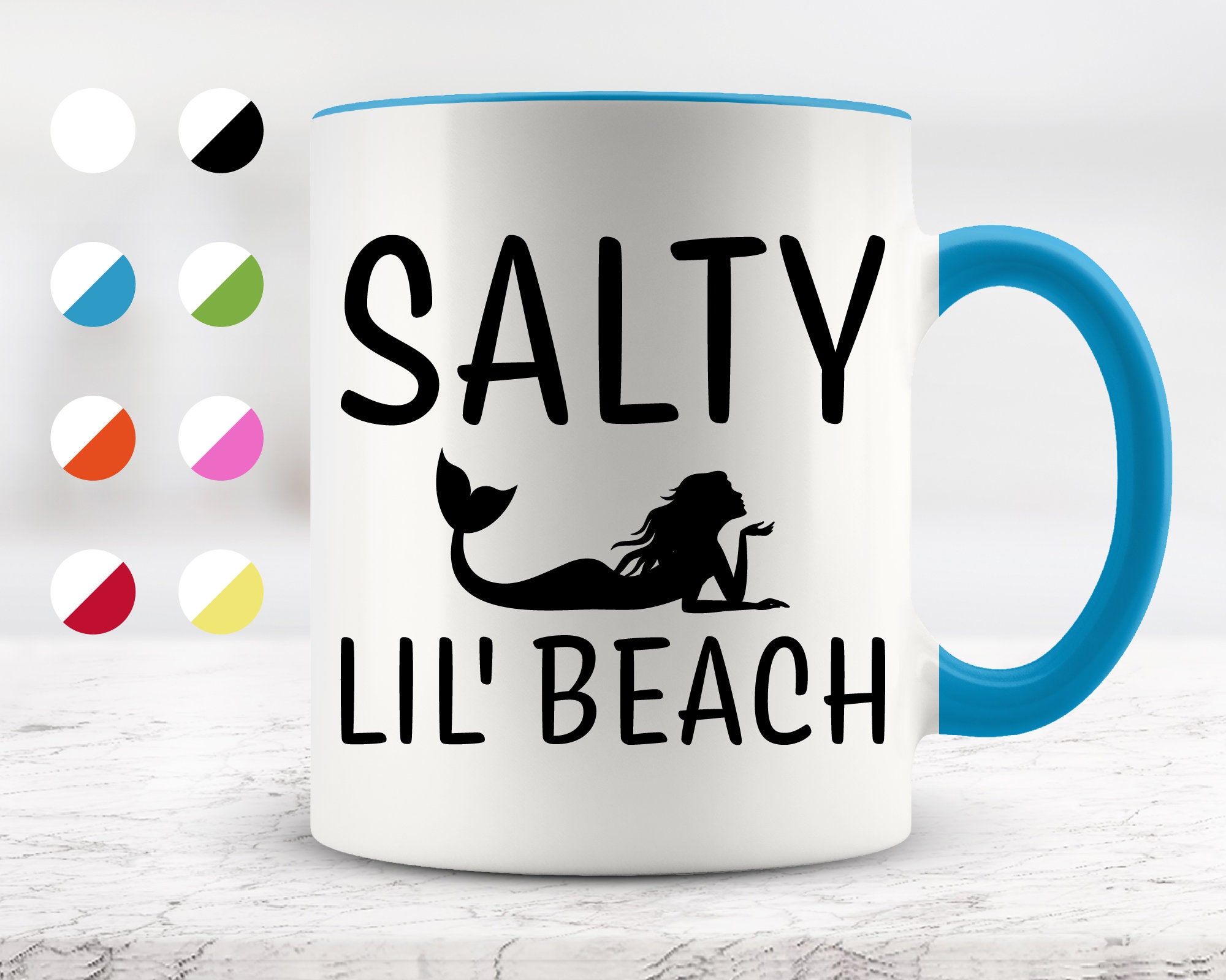 Salty Lil Beach Mug Funny Mugs Friend Gifts Colleague Mug Etsy