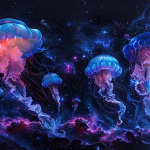 1,000 Piece Jigsaw Puzzle for Adults: Jellyfish in space Pz 133