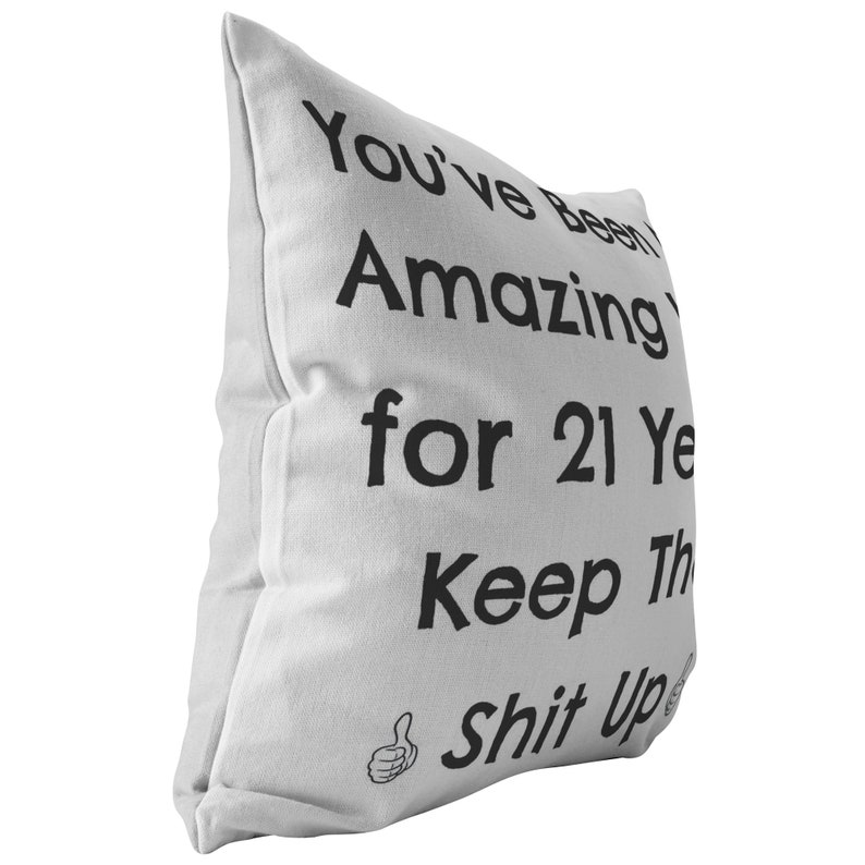 21 Year Anniversary 21st Wedding Anniversary Pillow Etsy