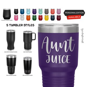 Aunt Juice, Aunt Tumbler, Aunt Gift, Funny Tumblers, Family Tumbler, Family gift, Surprise Gift, Aunt Life, Aunt