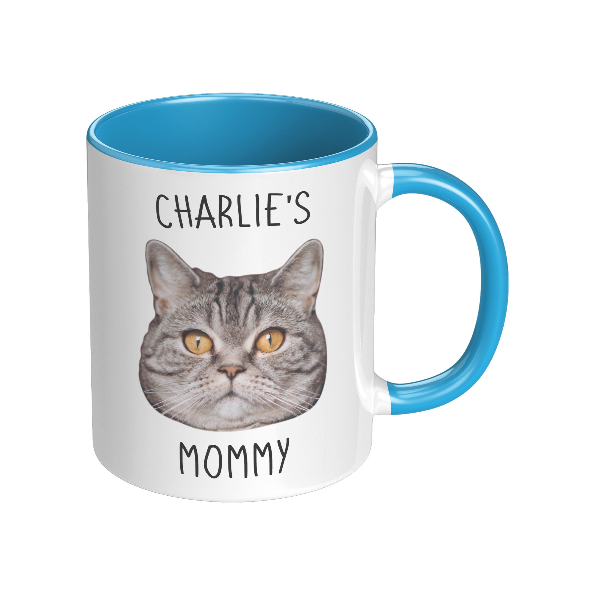 Personalized Cat Mug /cat Face Mug / Custom Cat Mug / Cat Mom Etsy