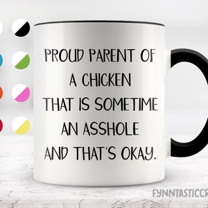 Chicken Parent Gift, Proud Parent of A Chicken Coffee Mug, Funny Chicken Mug, Chicken Mama Love Chicken, Chicken Father&#39;s Mother&#39;s Day Gift