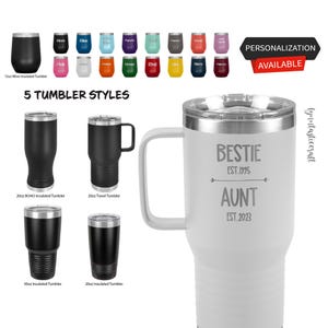 Pregnancy Announcement Gift, Custom Tumbler, Promoted From Bestie To Aunt, Aunt Tumbler, Laser Etched Tumbler