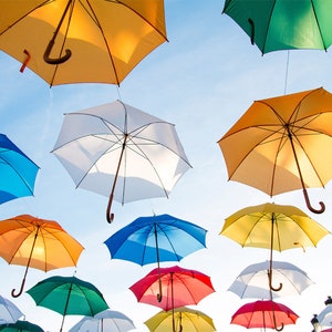 1,000 Piece Jigsaw Puzzle For Adults : Umbrellas sky