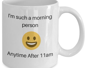 morning person coffee mug, not a morning person coffee cup, don't talk to me in morning mug