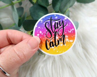 Stay Calm Sticker You Are Enough Sticker Positive Energy Sticker Sticker Pack Pack of 5 Stickers Cute Aesthetic Sticker Pack Flowers