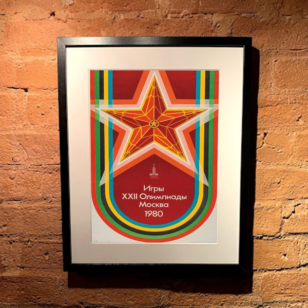 Moscow Olympics Poster 1980 Print, Gift Idea