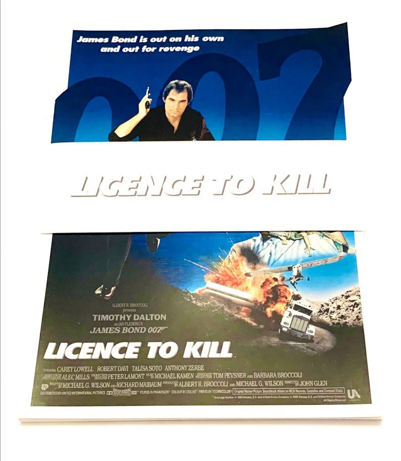 James Bond Licence to Kill Artcards Pack 5 Timothy Dalton Memorabilia Gift Wall Art