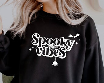 Spooky Vibes Svg, SVG PNG And EPS, Clipart Design Element, Cricut, Cut File Print Ready