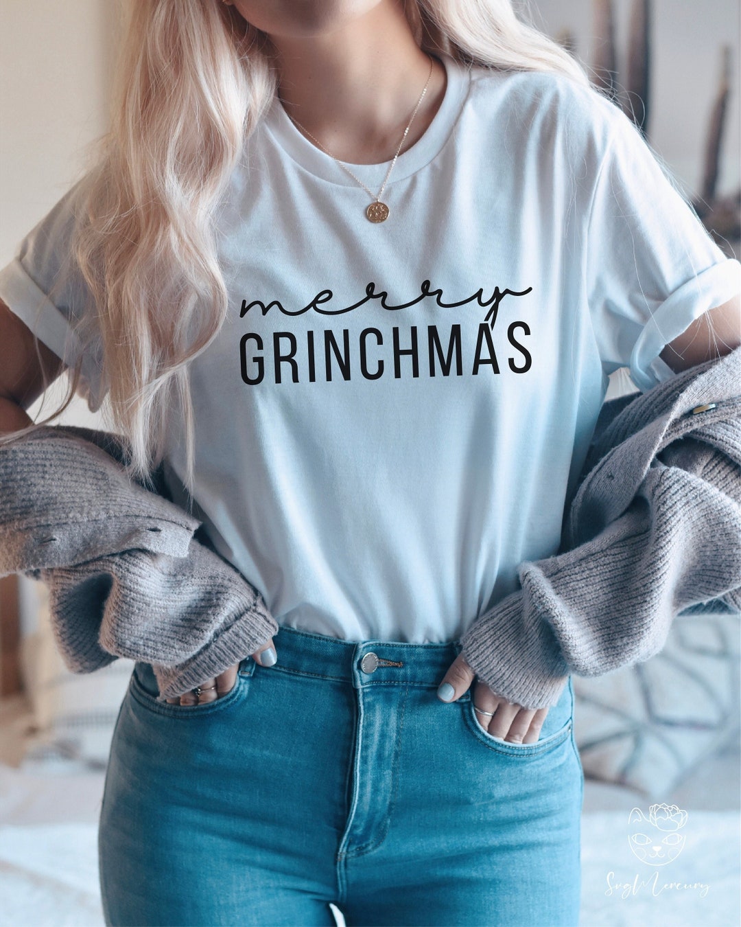 Merry Grinchmas Svg, SVG PNG and EPS, Clipart Design Element, Cricut