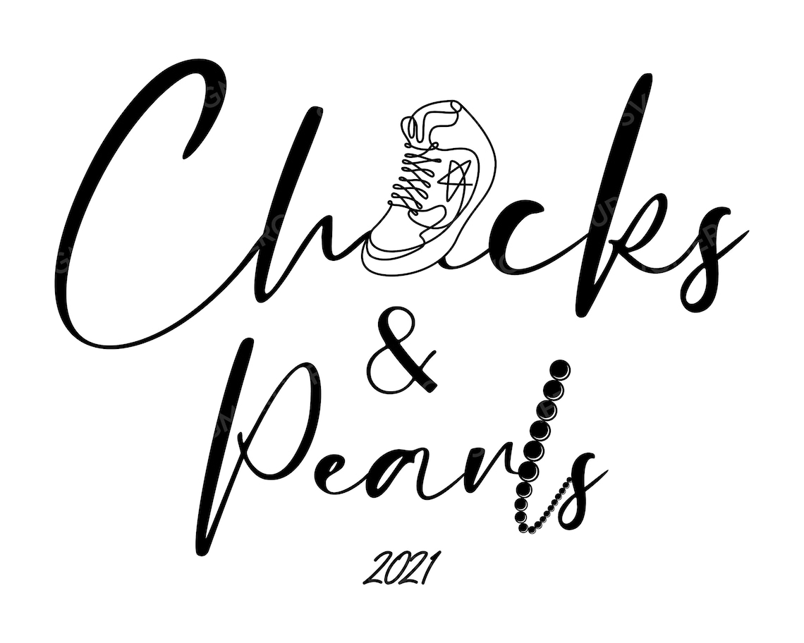Chucks and Pearls Svg SVG PNG and JPEG Clipart Design Etsy
