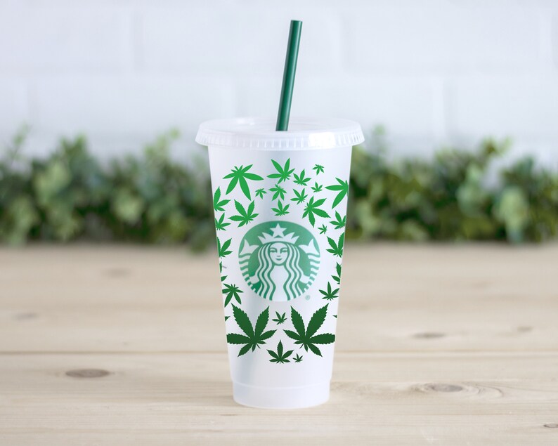 Download Weed Cannabis Starbucks Coffee Ring SVG file Venti Cold | Etsy
