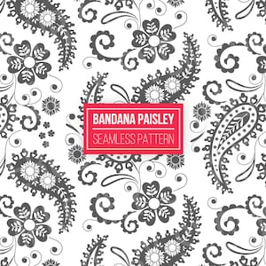 Seamless Bandana Paisley Pattern svg - Transparent Background, Sunflower Bandana Paisley Svg Png Jpeg and Eps