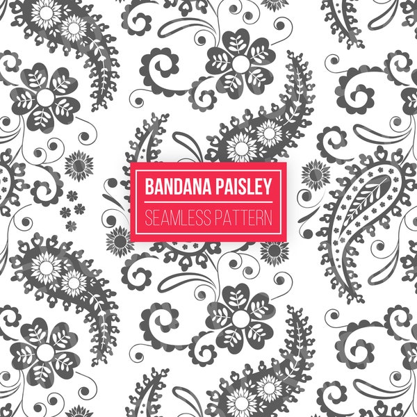 Seamless Bandana Paisley Pattern svg - Transparent Background, Sunflower Bandana Paisley Svg Png Jpeg and Eps
