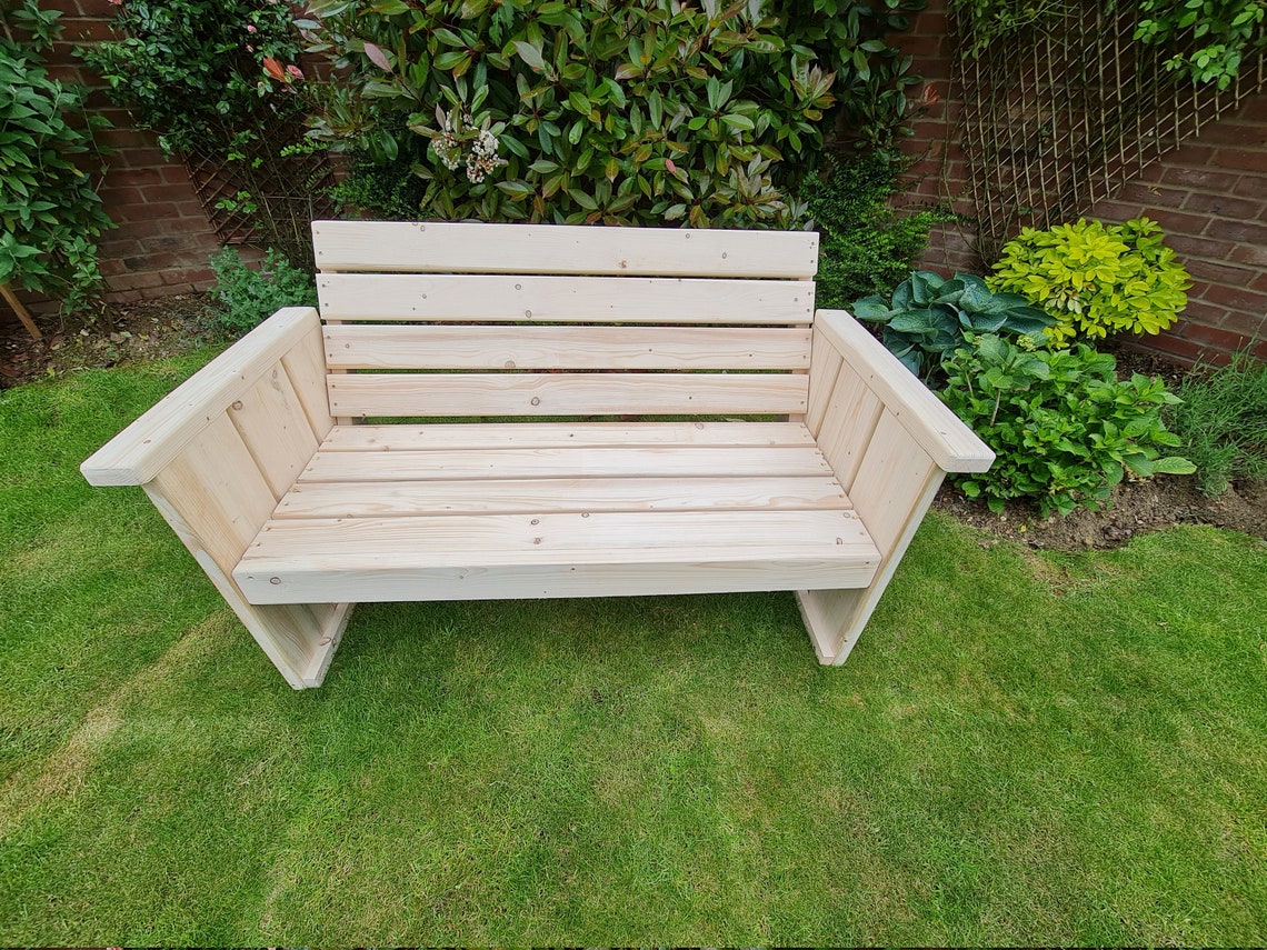 Rustic Solid Wood Garden Furniture / Sofa / Bench / Lounger Etsy