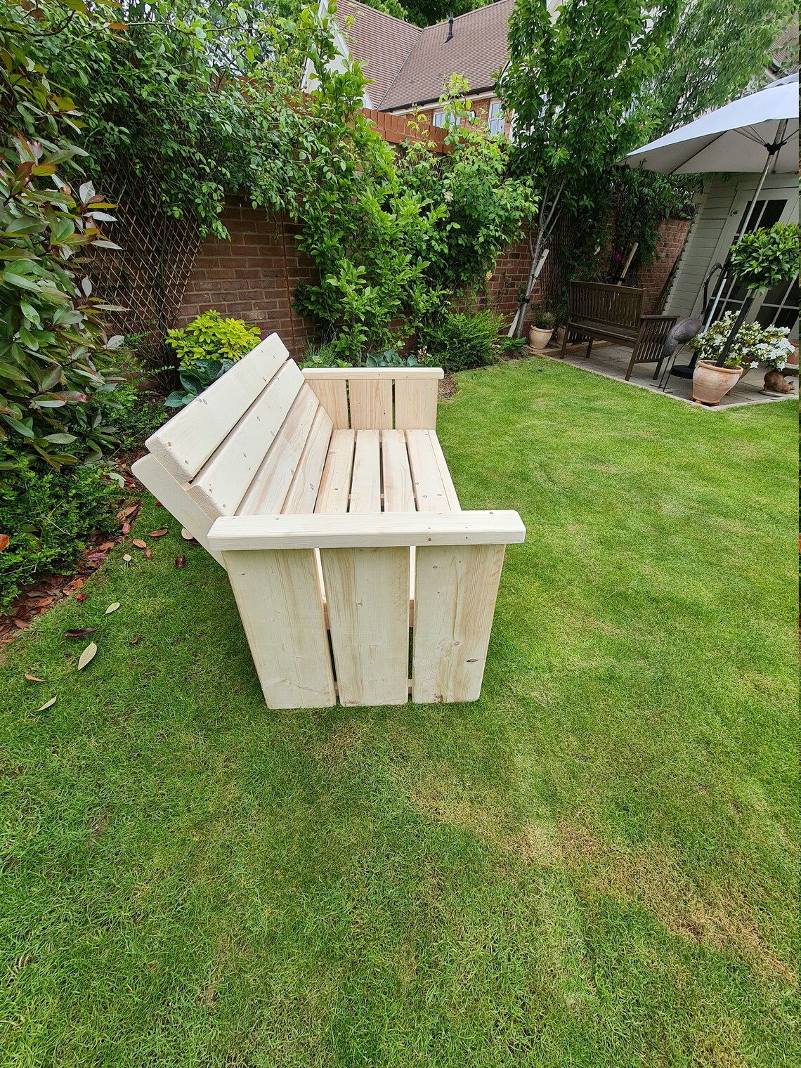 Rustic Solid Wood Garden Furniture / Sofa / Bench / Lounger Etsy