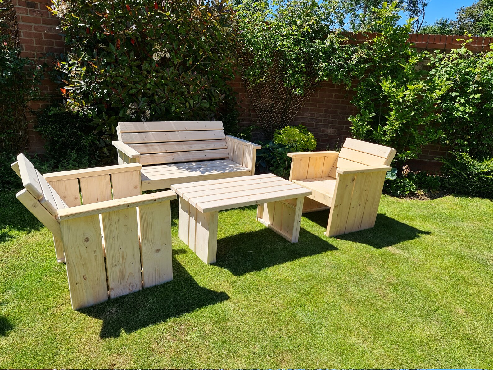 Rustic Solid Wood Garden Furniture / Sofa / Bench / Lounger Etsy