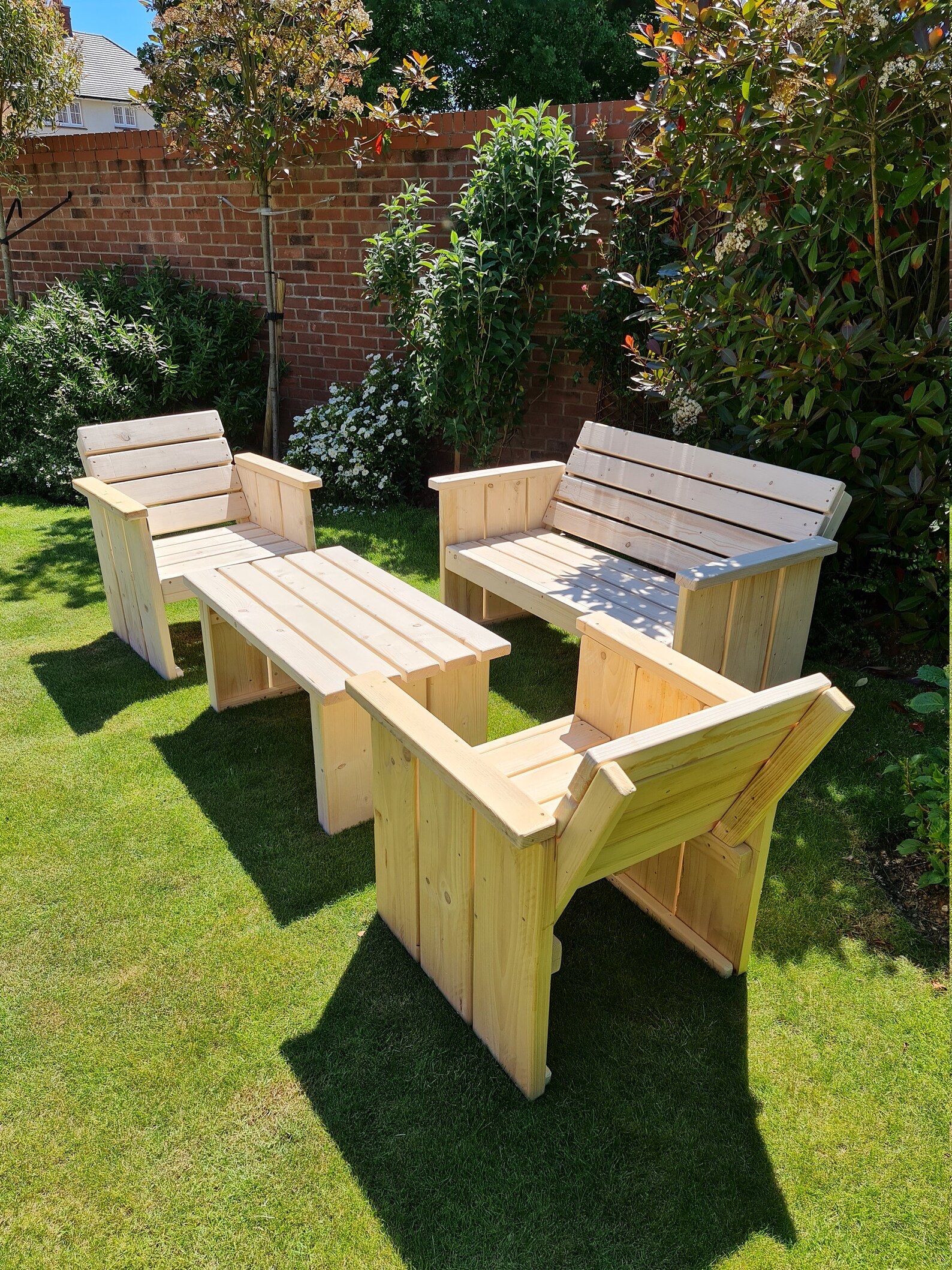 Rustic Solid Wood Garden Furniture / Sofa / Bench / Lounger Etsy