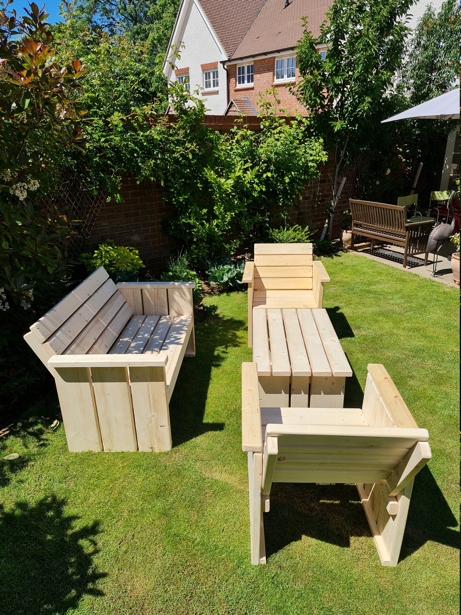 Rustic Solid Wood Garden Furniture / Sofa / Bench / Lounger Etsy