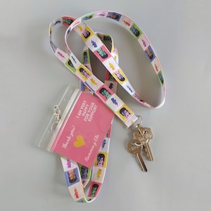 David Bowie lanyard. Correa para llaves David Bowie. Correa para cuello David Bowie. Lanyard para llaves tarjeta identificadora David Bowie