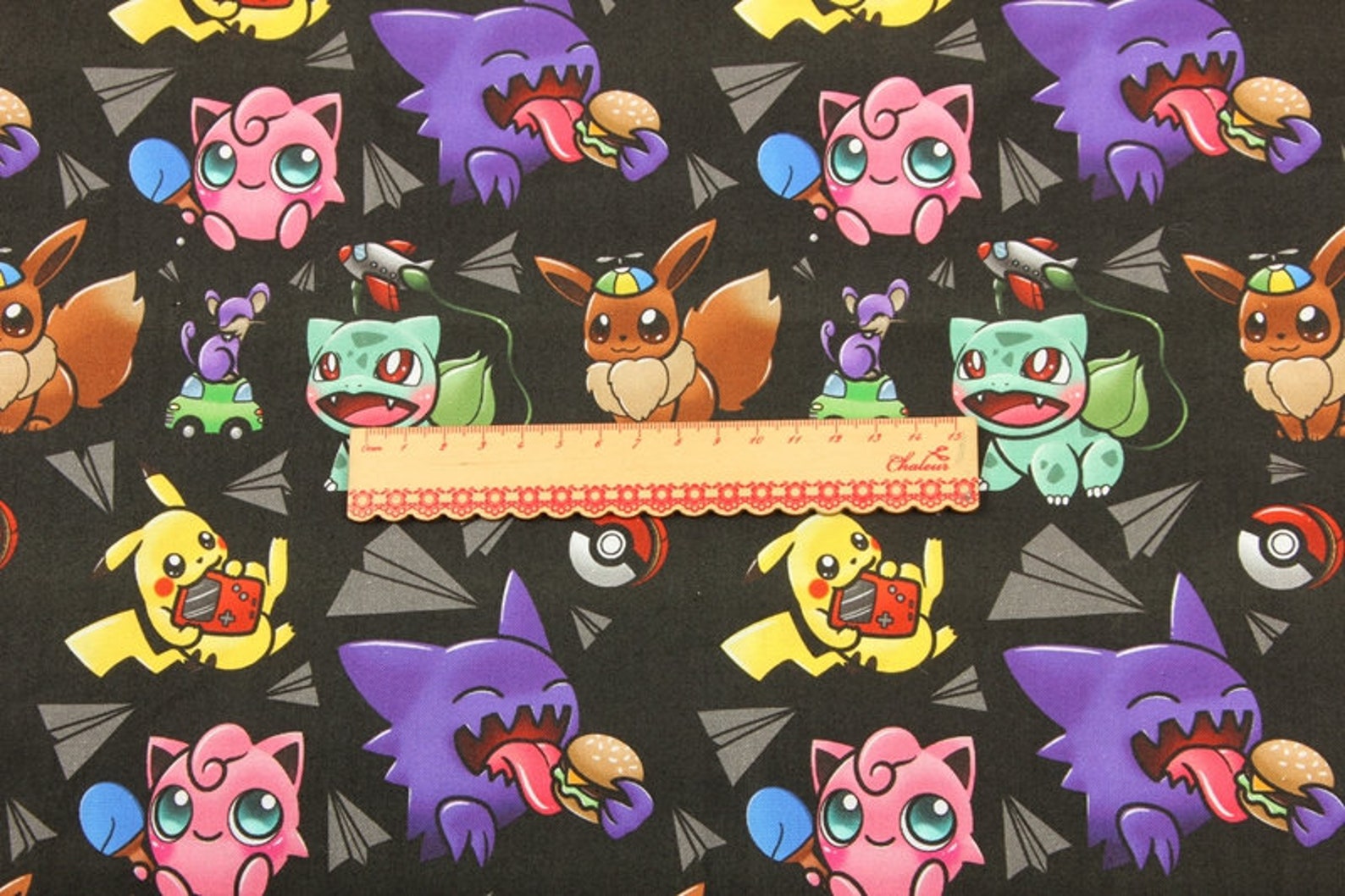 Pokemon fabric Pocket Monster Fabric Cartoon Pikachu pattern | Etsy