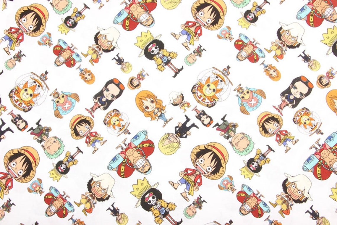 ONE PIECE Fabric Cartoon Luffy Zoro Chopper Straw Hat Pirates Etsy