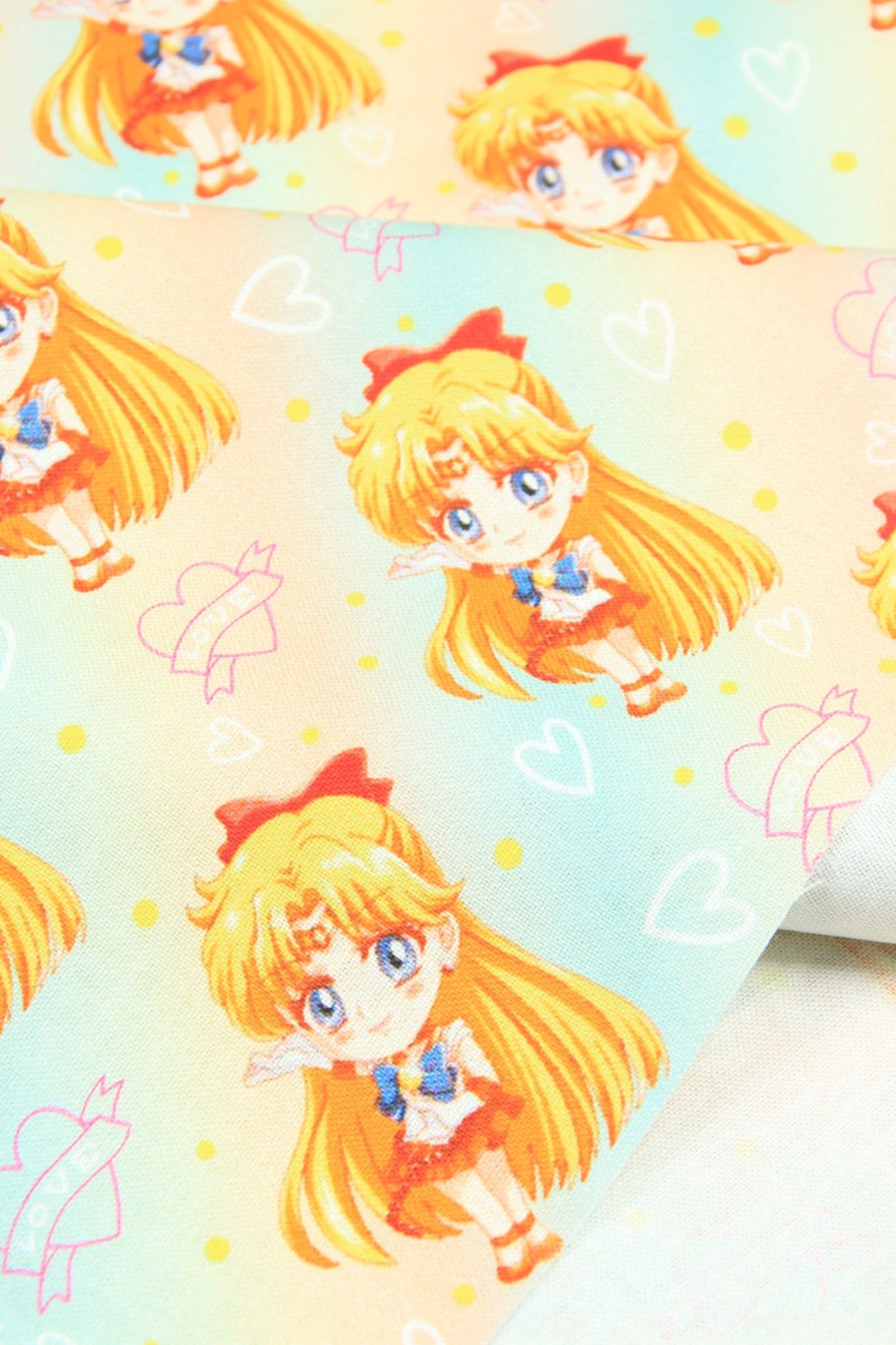 Sailor Moon pattern Fabric Cute cartoon Usagi Tsukino print Etsy