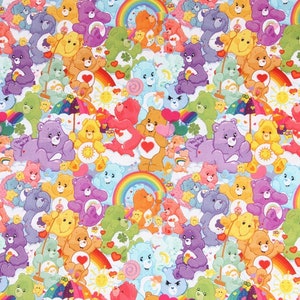 quilting fabric craft and clothing Cheer Bear Care Bears Fabric Share Bear Bear\u00a0Nursery purple fabric cotton 100/% cotton print