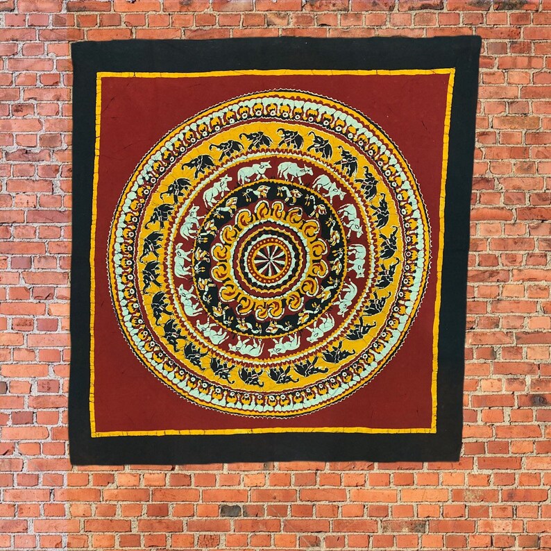 Handmade vintage Sril Lankan batik wall hanging cloth of Etsy