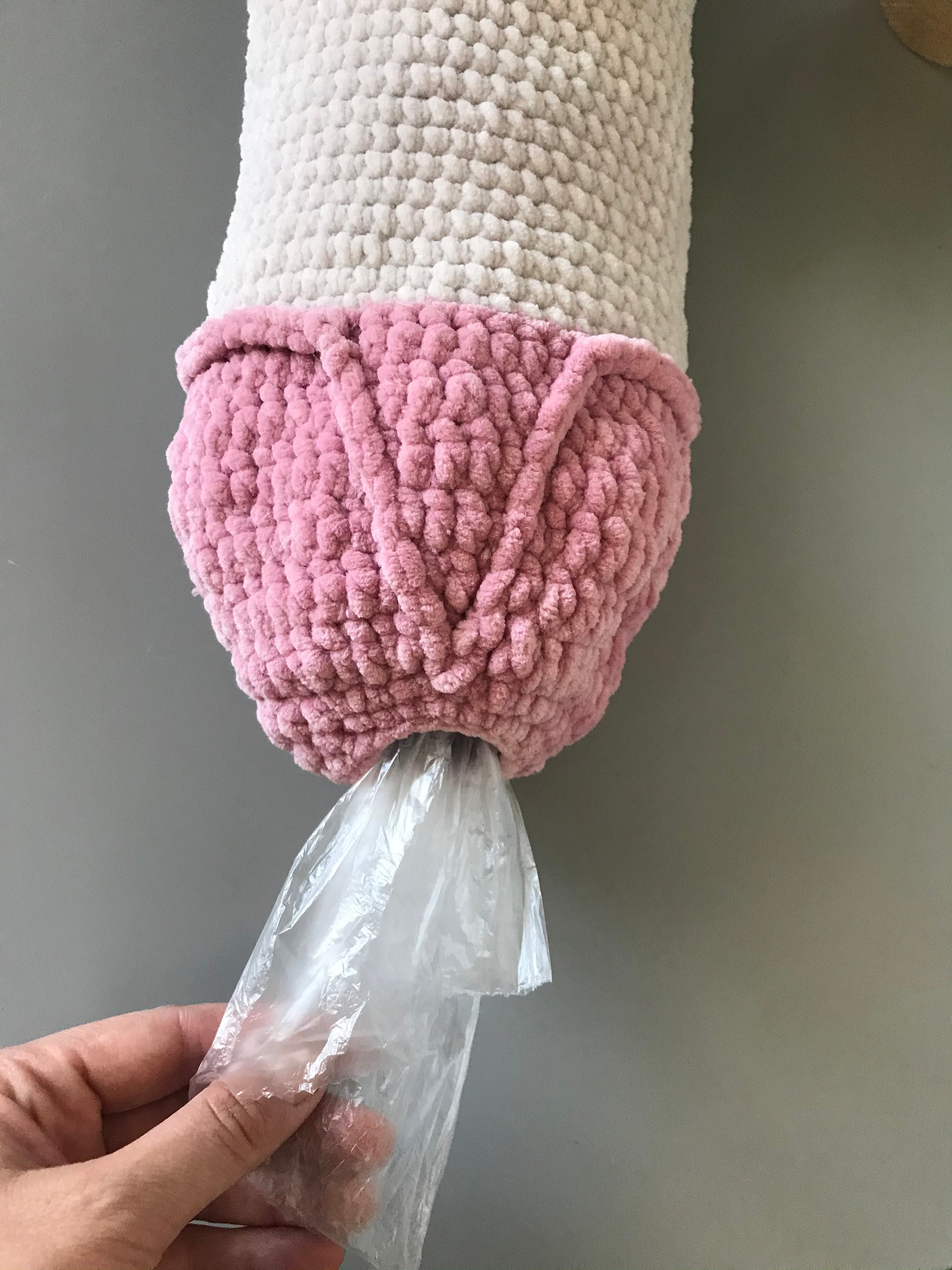 Crochet Penis Grocery Bag Holderplastic Bag Organizerplastic Etsy