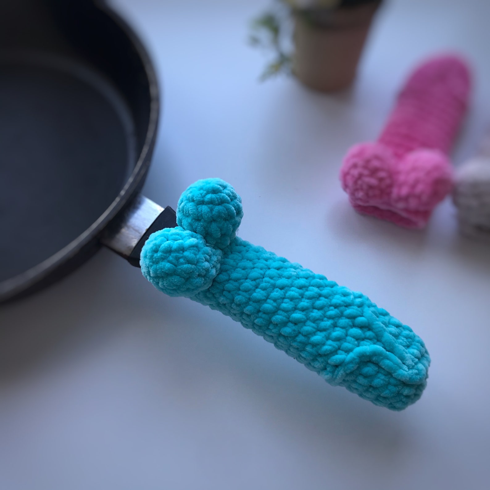Pattern Crochet Penis pot or pan handle cover PDF file and Etsy