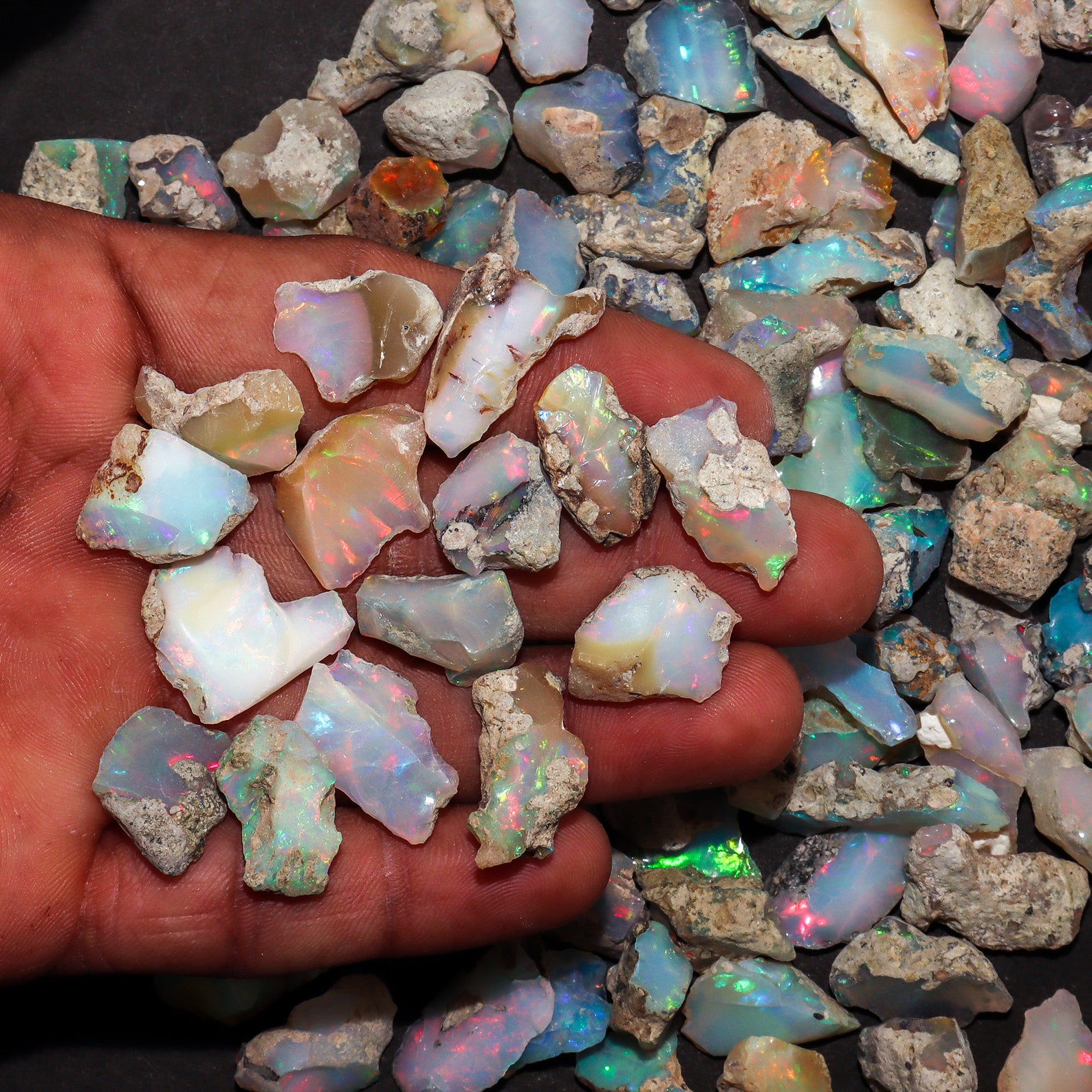 Raw Ethiopian Opal Crystal Rough Gemstone Rock Loose Etsy