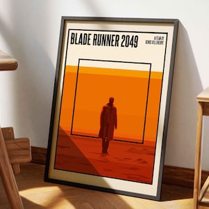 Blade Runner 2049 Minimalist Film Poster 3 | Vintage Retro Print | Wall Art | Modern Poster | Ryan Gosling | Officer K | Film Movie Gifts