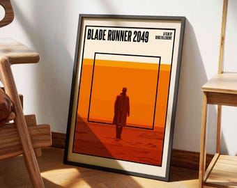 Blade Runner 2049 Minimalist Film Poster 3 | Vintage Retro Print | Wall Art | Modern Poster | Ryan Gosling | Officer K | Film Movie Gifts
