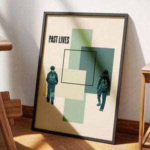 Past Lives Movie Poster Print | Modern Minimalist Film Poster 2 | Greta Lee | Celine Song | Original Art | Room Wall Decor | Movie Gifts