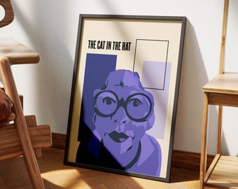 The Cat In The Hat Movie Poster Print | Mrs Kwan | Minimalist Film Poster 2 | Mike Myers | Dr. Seuss | Original Art Print | Room Wall Decor