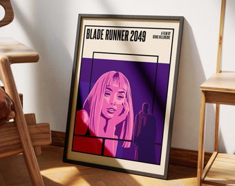 Blade Runner 2049 Movie Poster Print 1 | Ryan Gosling & Ana de Armas | Minimalist Film Wall Art