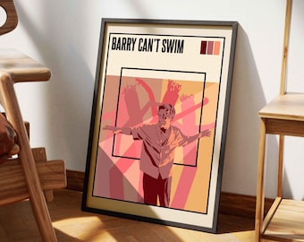 Barry Can't Swim Poster | Minimalist Music Print | Music Posters | Room Decor | Wall Art | Music Prints | Music Gifts | EDM Poster | DJ Art