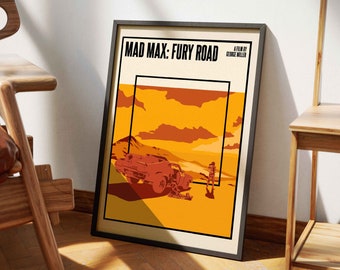 Mad Max: Fury Road | Minimalist Film Poster 1 | Vintage Retro Print | Wall Art | Tom Hardy | Mad Max | Furiosa | Movie Gifts | Wall Decor