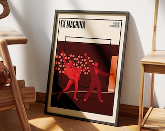 Ex Machina Movie Poster Print | Modern Minimalist Film Poster 1 | Oscar Isaac | Original Art | Room Wall Decor | Get Down Saturday Night