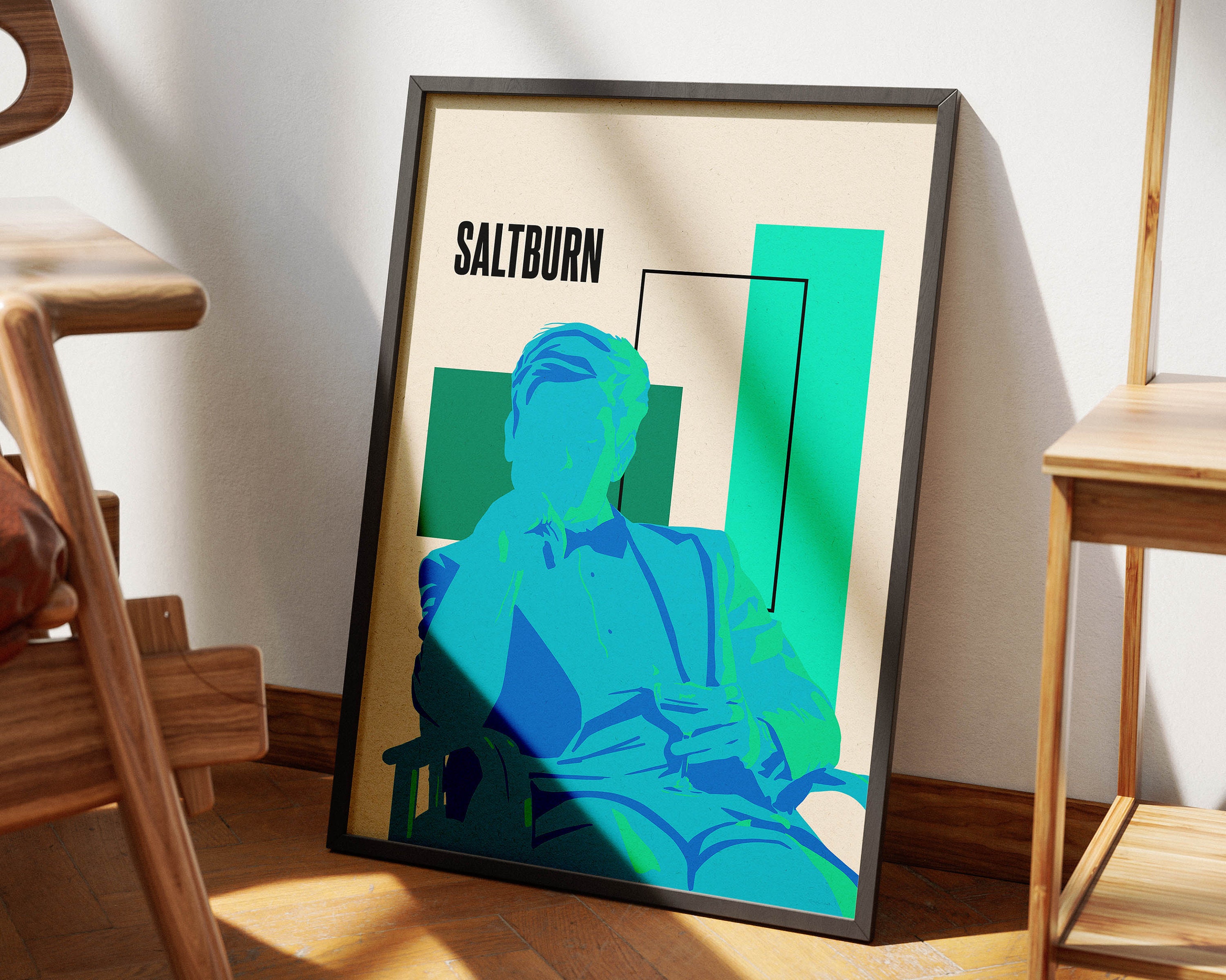 Discover Saltburn Movie Poster Print | Barry Keoghan | Modern Minimalist Film Poster | Emerald Fennell | Room Wall Decor